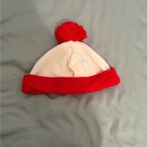 Red & White Holiday or Where's Waldo Hat Beanie Winter